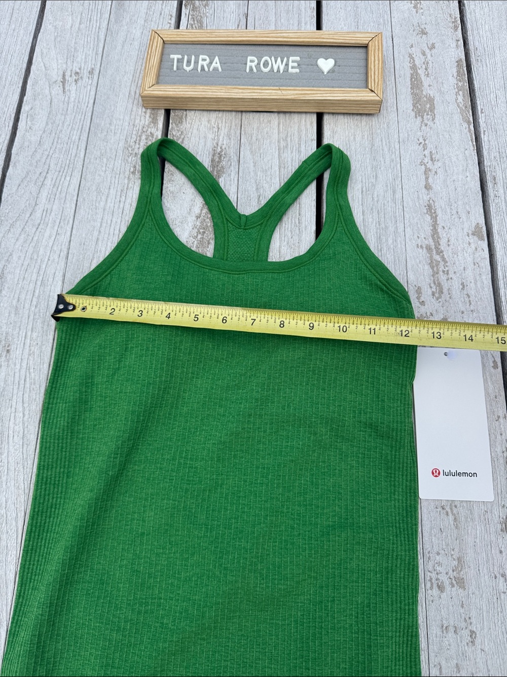 Lululemon Ebb to Street Tank Top Chameleon Green Size 6 NWT - Picture 4 of 8